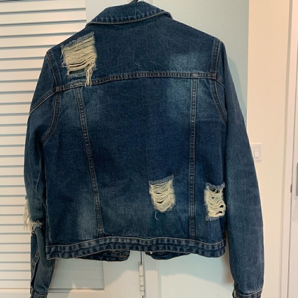 Mono B Distressed Denim Jacket - Picture 4 of 6